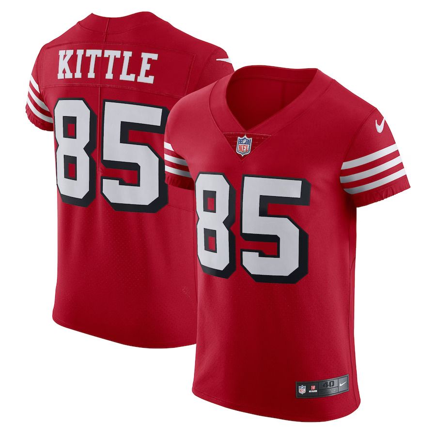 Men San Francisco 49ers 85 George Kittle Nike Scarlet Alternate Vapor Elite NFL Jersey